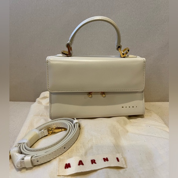 Marni Mini Cream Leather Bag - Authentic -NEW - Picture 2 of 2